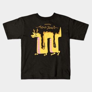 Dragon cute gold 2024 Kids T-Shirt